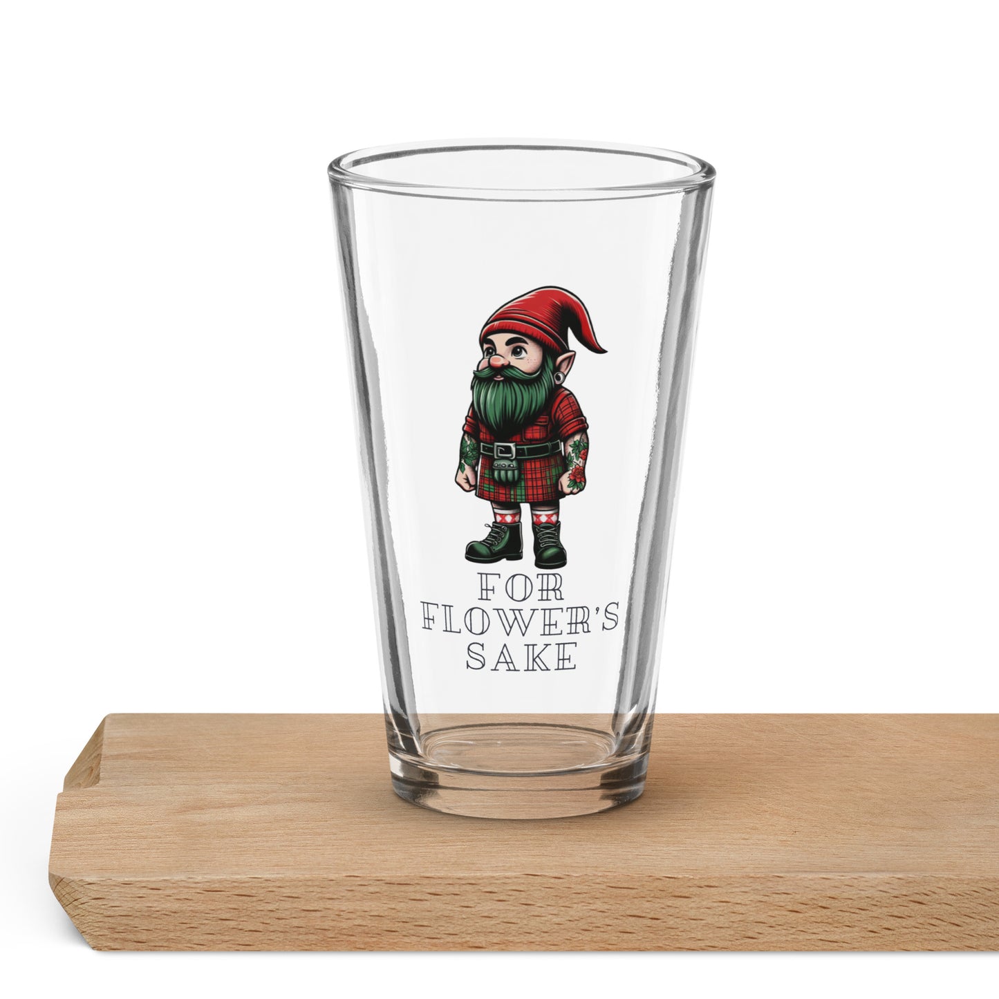 Gnorman Gnome Shaker pint glass