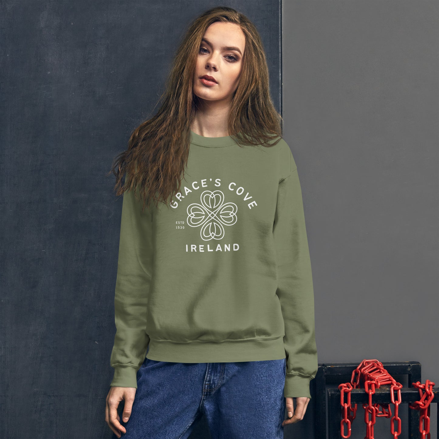 Grace's Cove Shamrock Unisex Sweatshirt