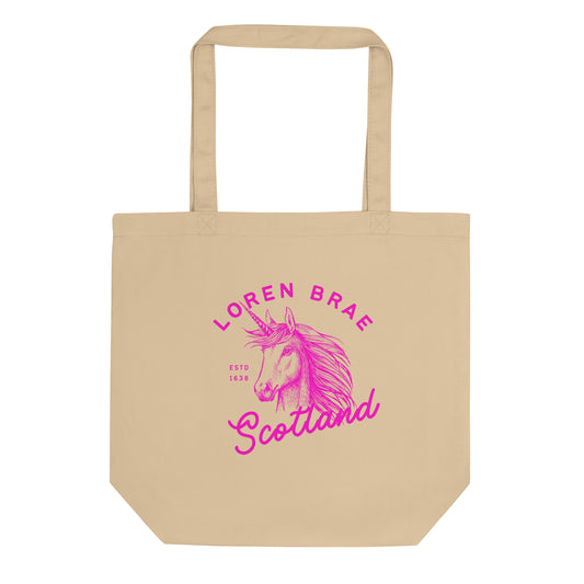 Loren Brae Hot Pink Unicorn Eco Tote Bag