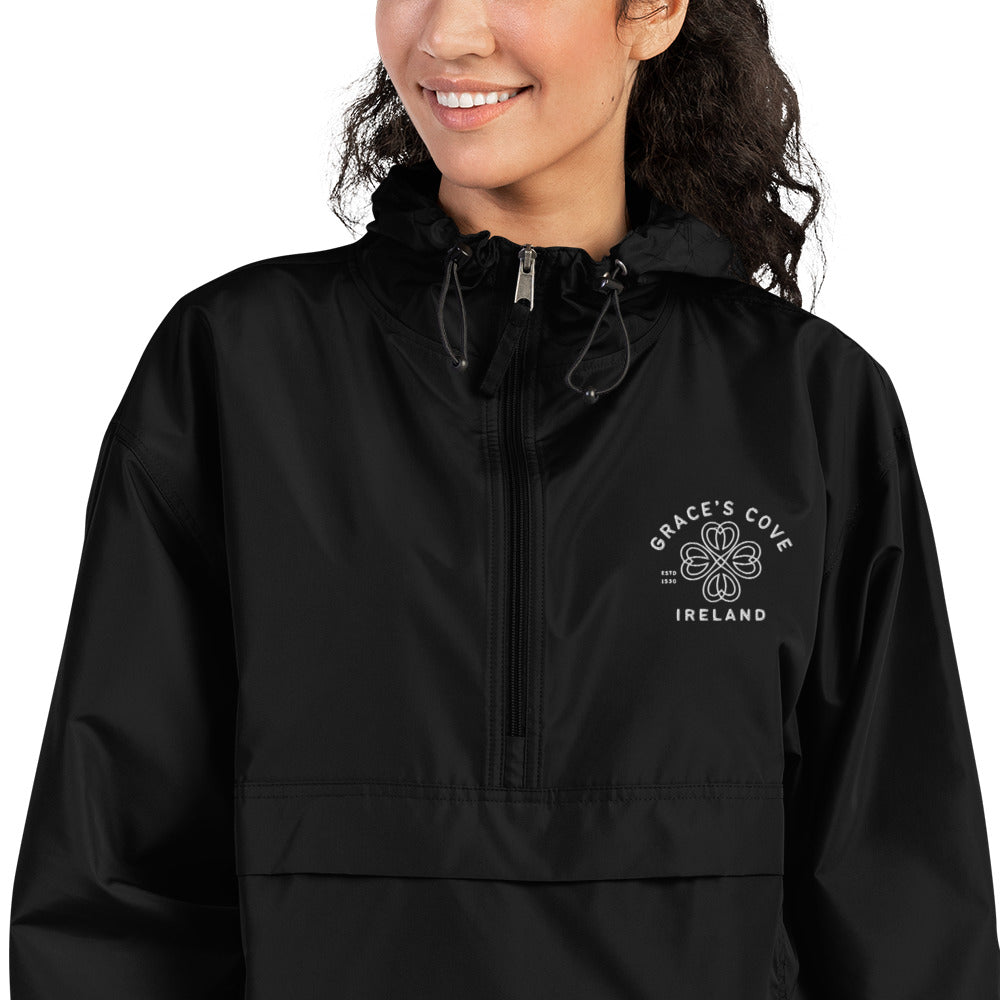 GRACE'S COVE Embroidered Champion Packable Jacket