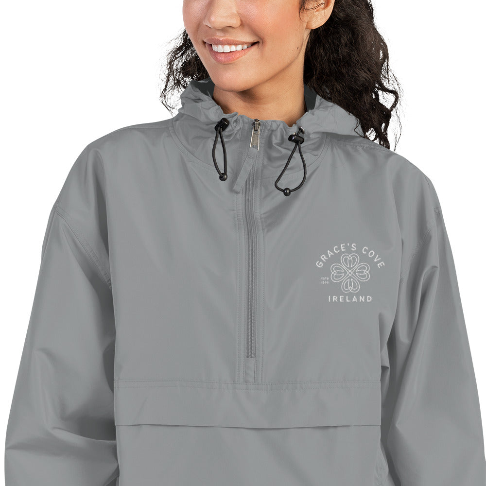 GRACE'S COVE Embroidered Champion Packable Jacket