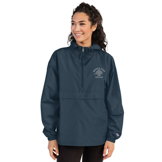 GRACE'S COVE Embroidered Champion Packable Jacket