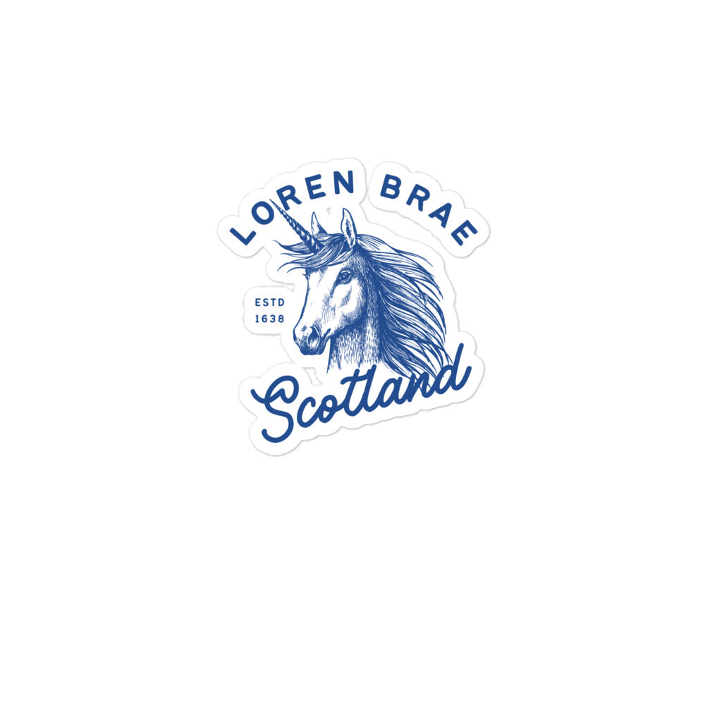 Loren Brae Unicorn Bubble-free stickers