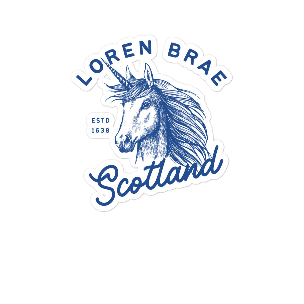 Loren Brae Unicorn Bubble-free stickers