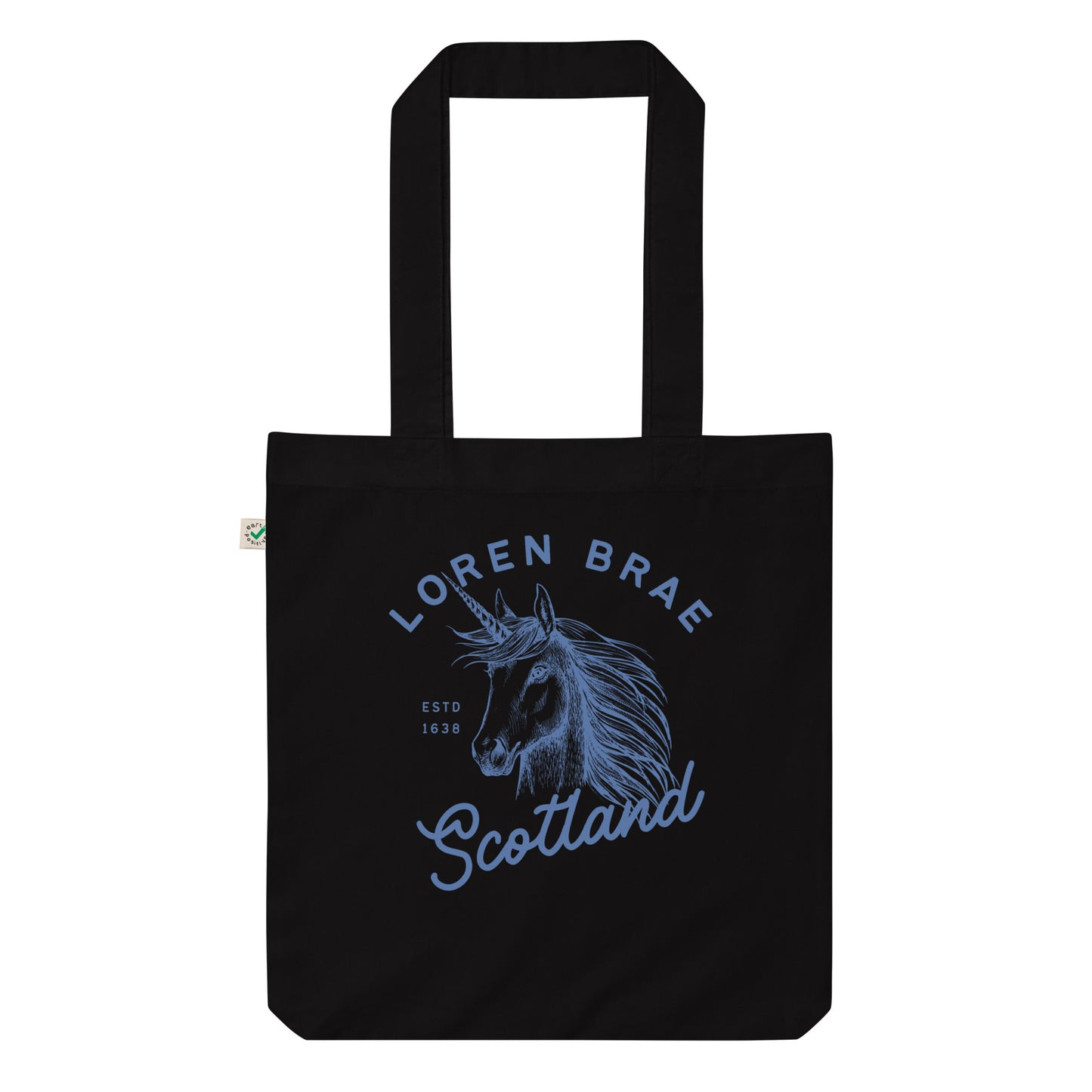 Loren Brae Unicorn Organic fashion tote bag