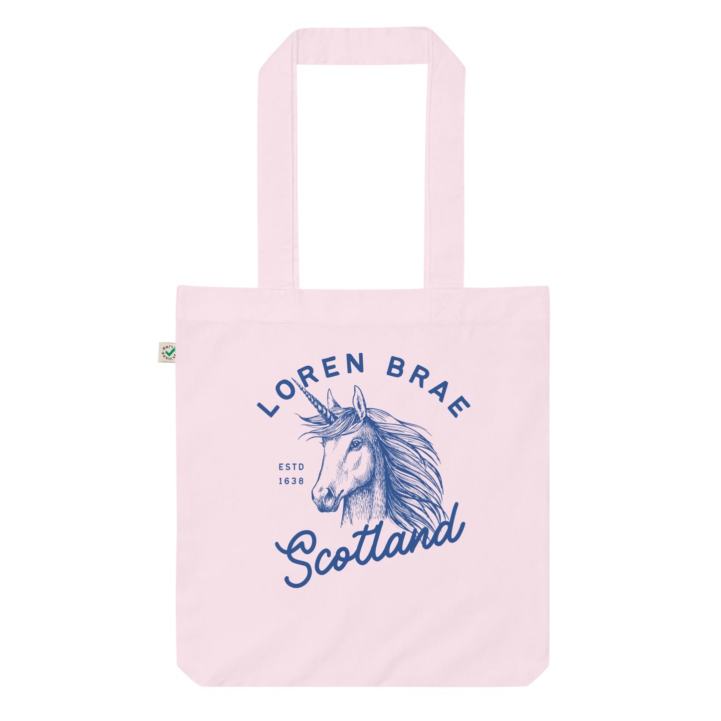 Loren Brae Unicorn Organic fashion tote bag