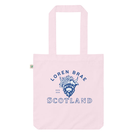 Loren Brae Coo Flowers Organic fashion tote bag