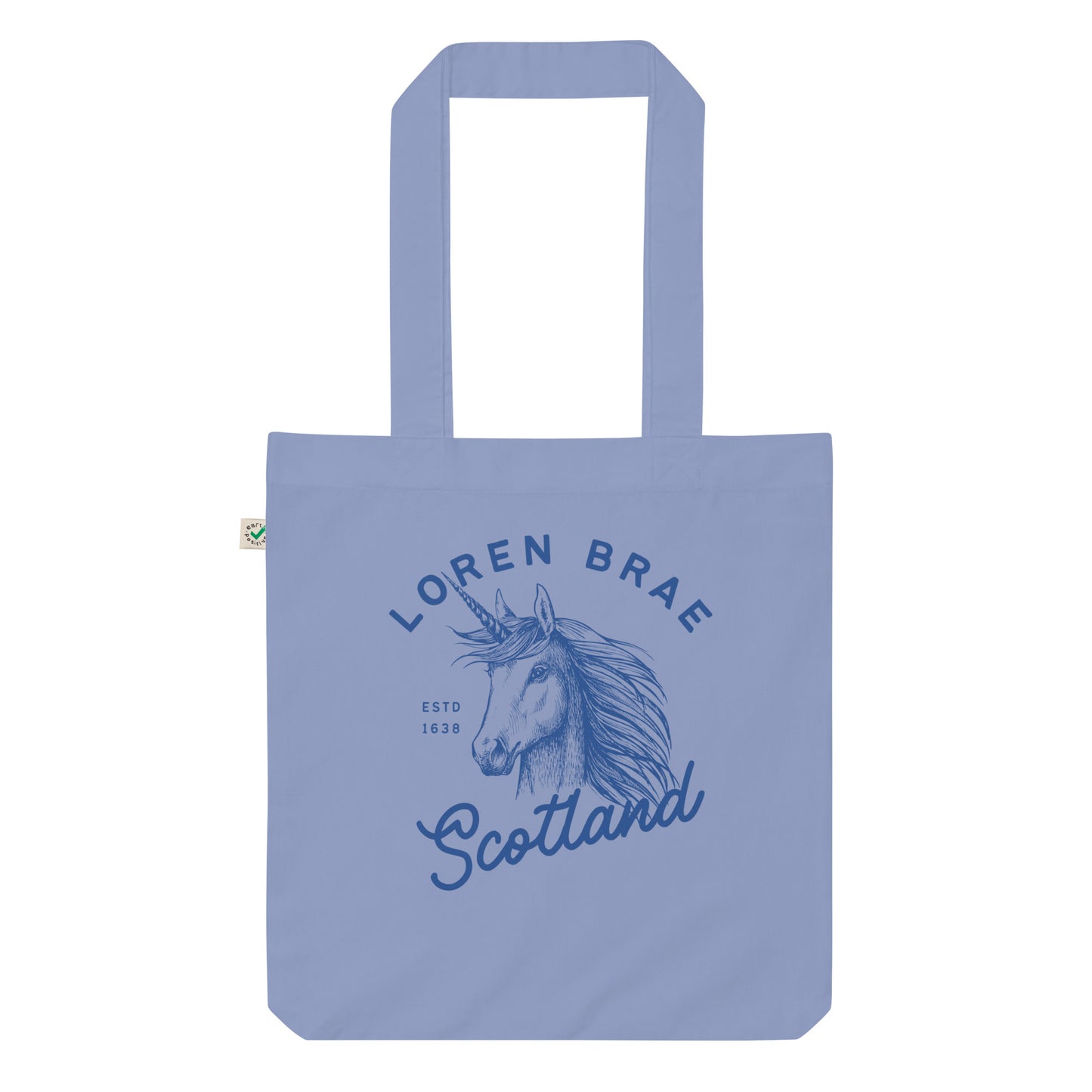 Loren Brae Unicorn Organic fashion tote bag