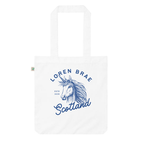 Loren Brae Unicorn Organic fashion tote bag