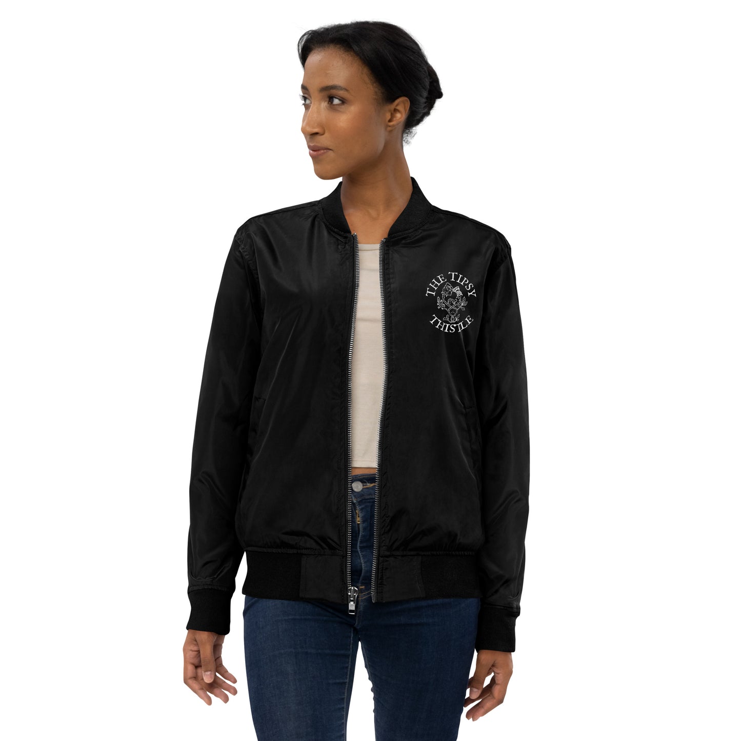 THE TIPSY THISTLE Premium recycled bomber jacket