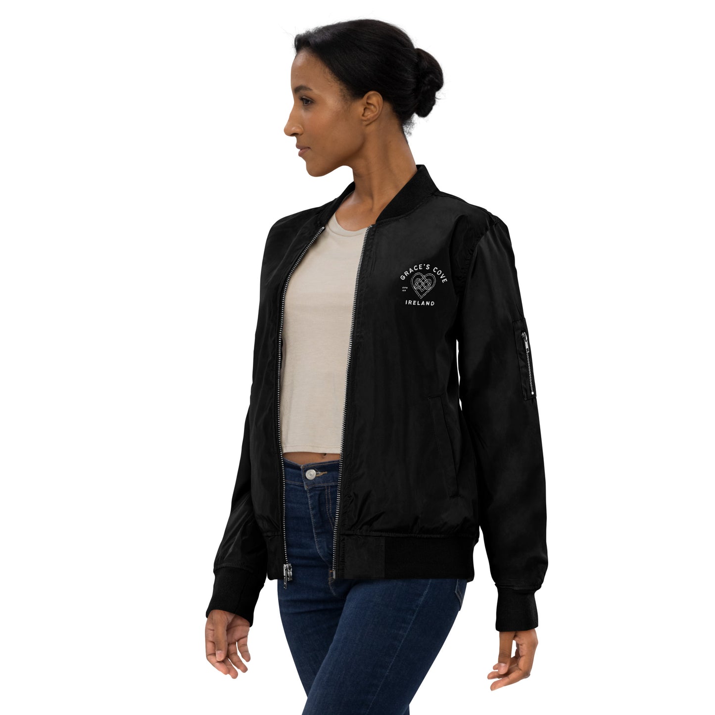 GRACE'S COVE Premium recycled bomber jacket