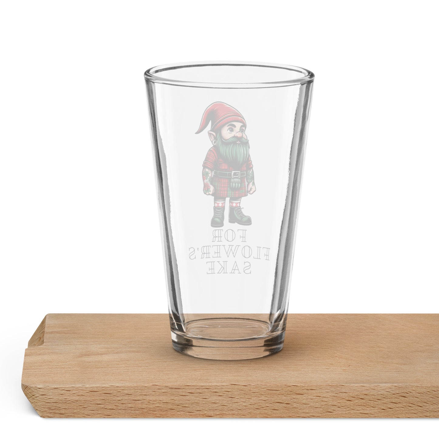 Gnorman Gnome Shaker pint glass