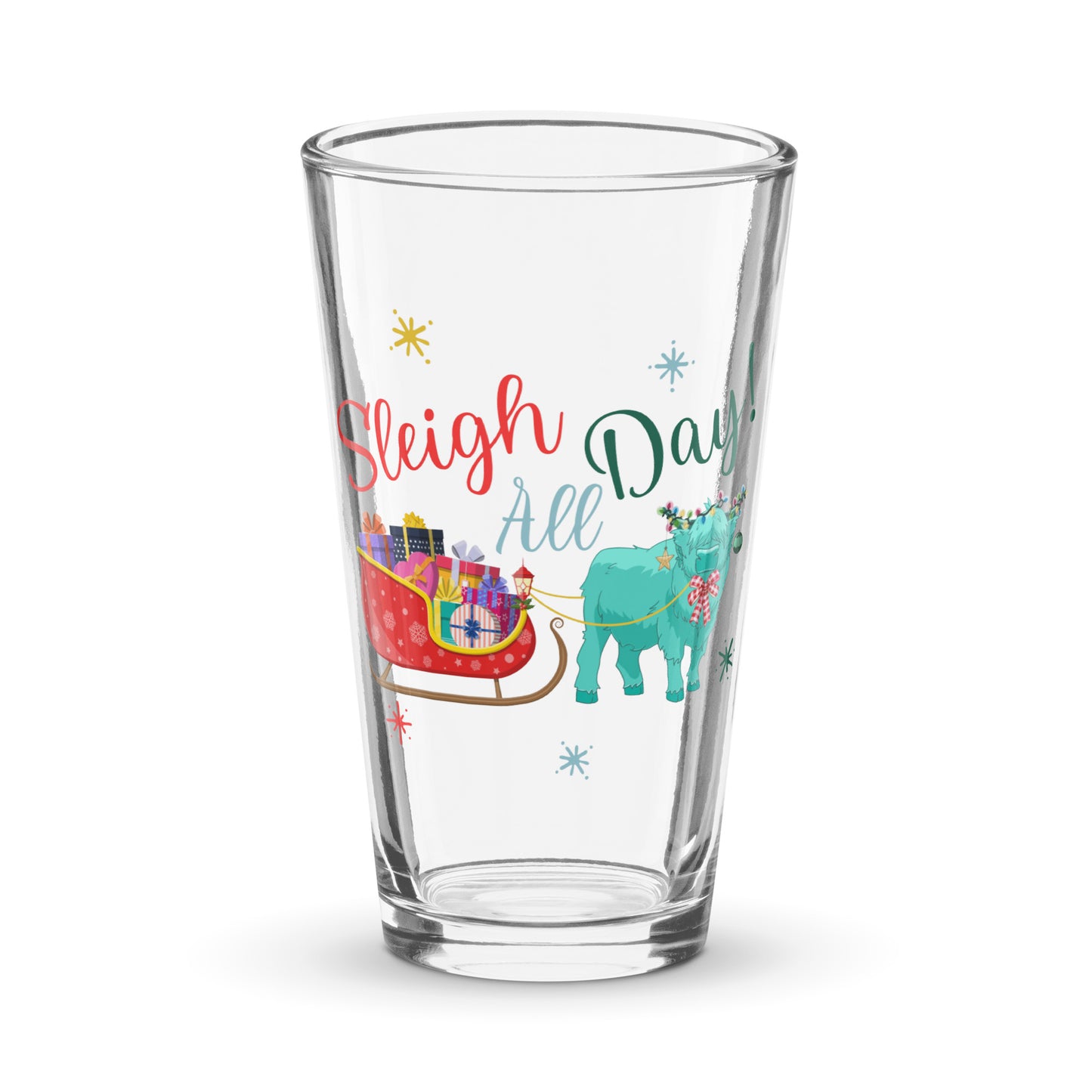 Sleigh all Day Shaker pint glass