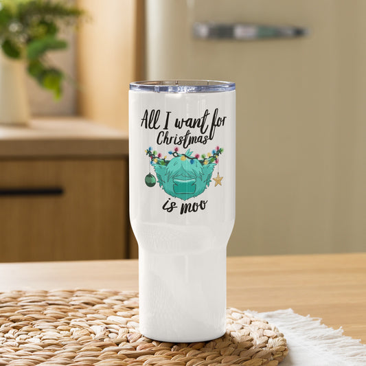 All I want for xmas Travel mug with a handle