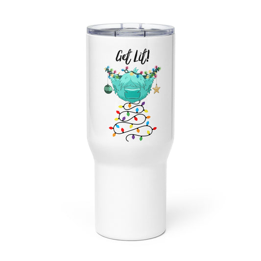 Get Lit Lights Travel mug with a handle