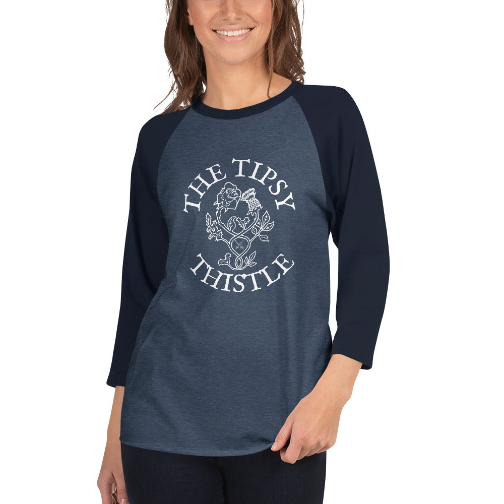 The Tipsy Thistle 3/4 sleeve raglan shirt