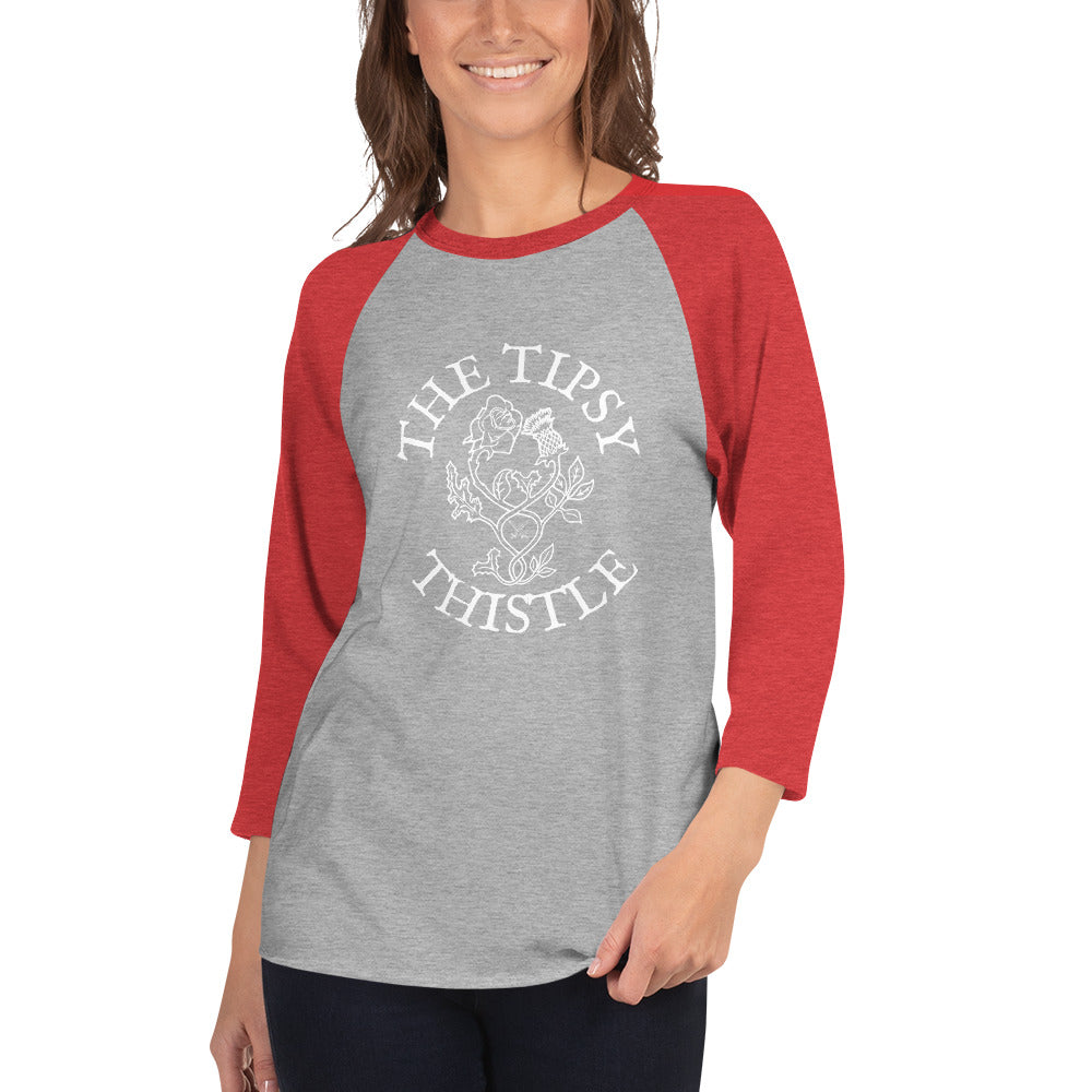 The Tipsy Thistle 3/4 sleeve raglan shirt