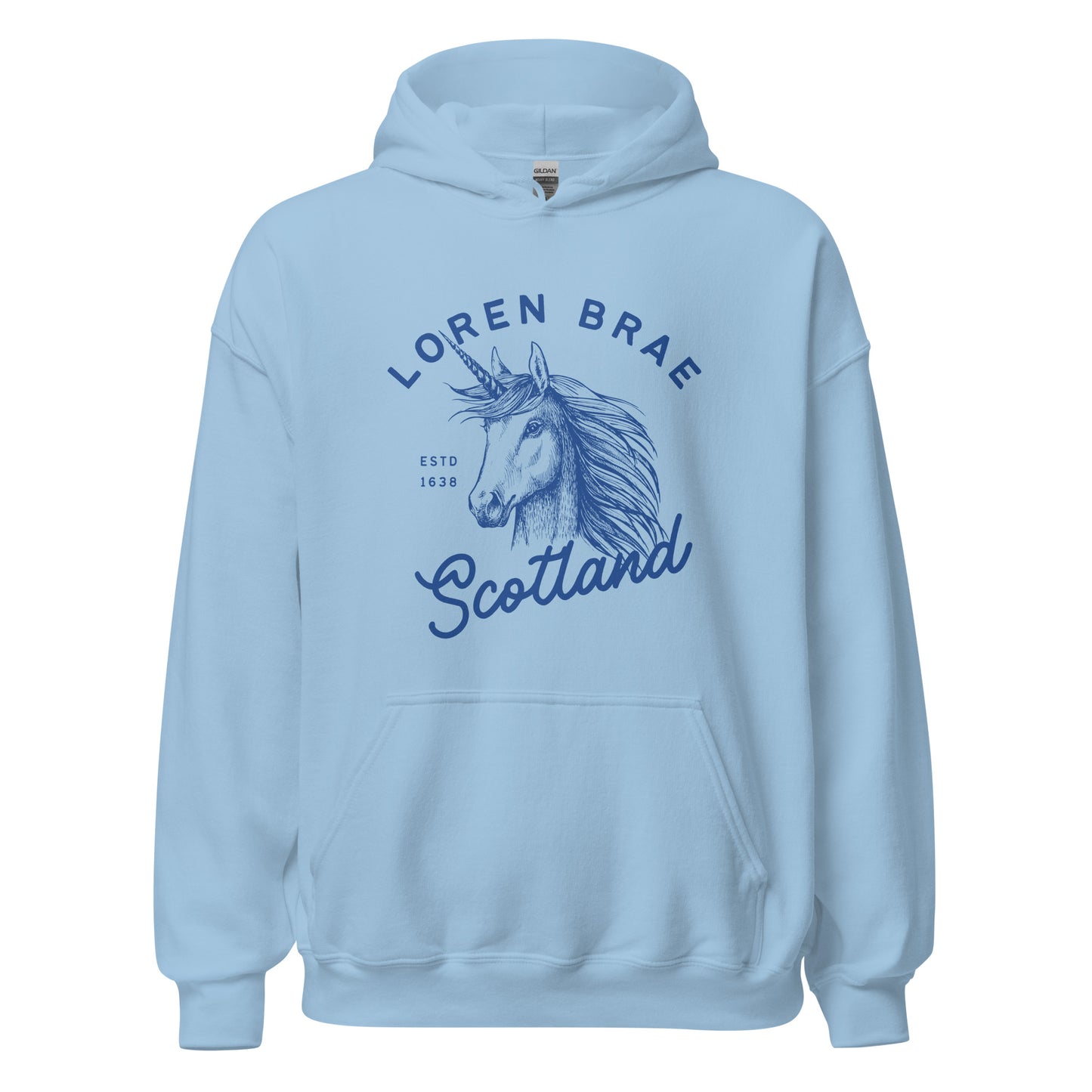 Loren Brae Unicorn Dark Font Unisex Hoodie