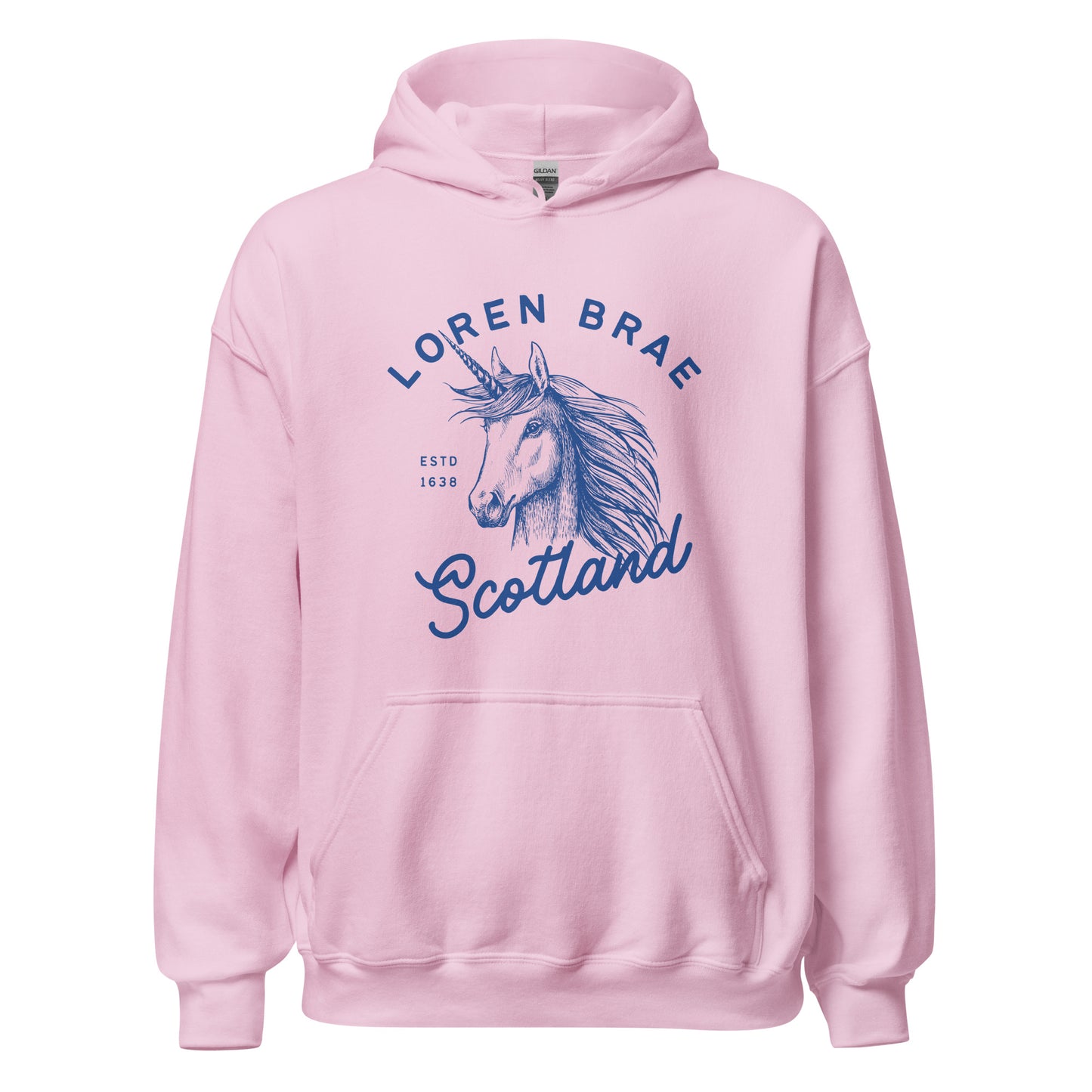 Loren Brae Unicorn Dark Font Unisex Hoodie