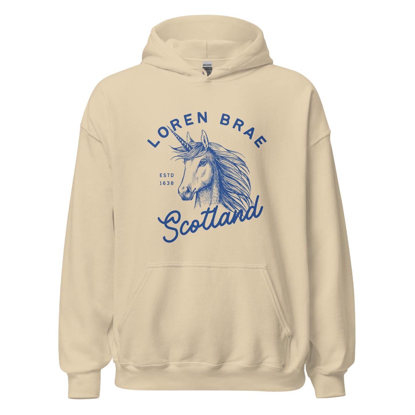 Loren Brae Unicorn Dark Font Unisex Hoodie