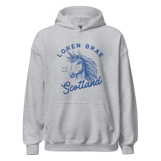 Loren Brae Unicorn Dark Font Unisex Hoodie