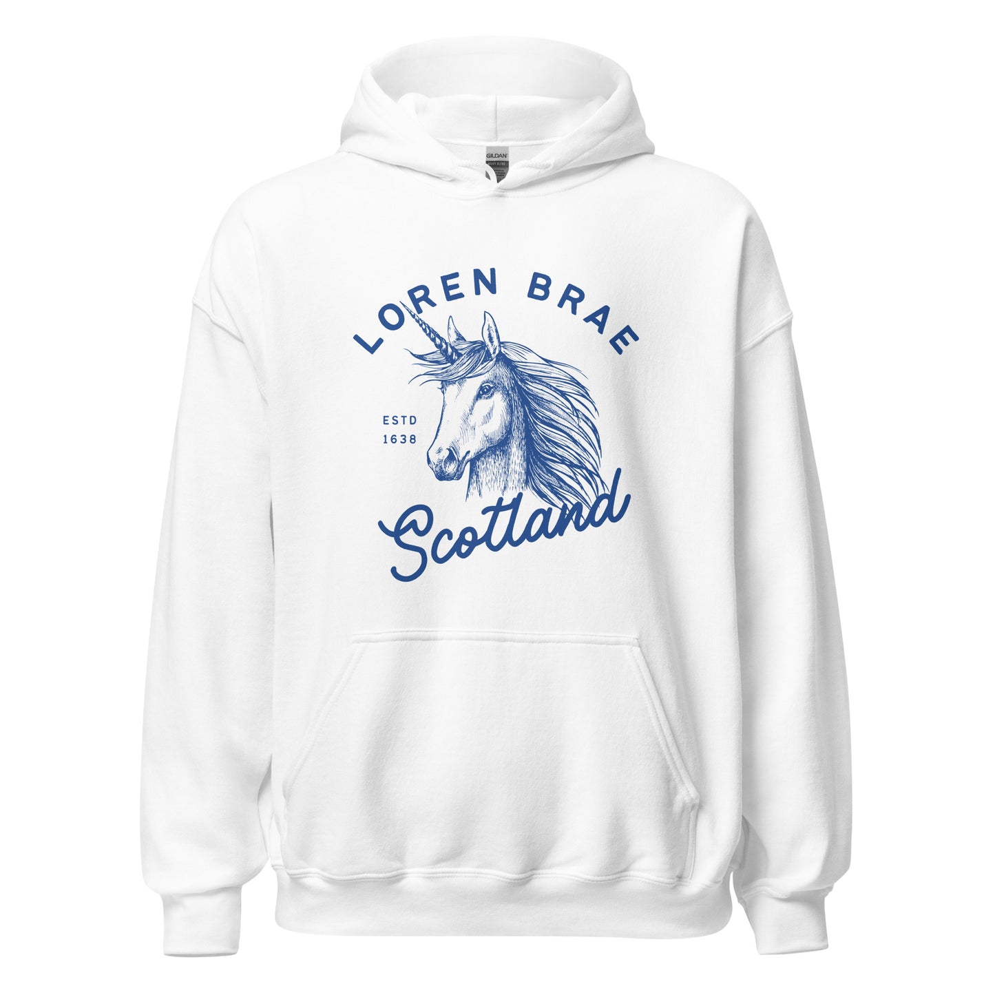 Loren Brae Unicorn Dark Font Unisex Hoodie