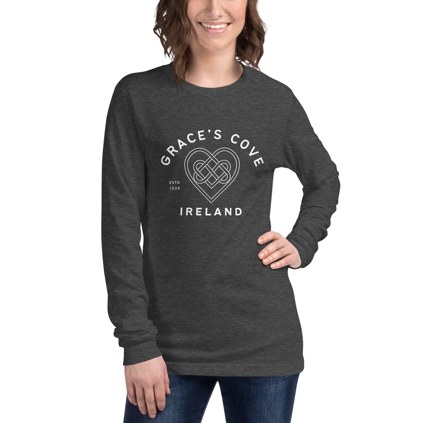 Grace's Cove Heart Unisex Long Sleeve Tee