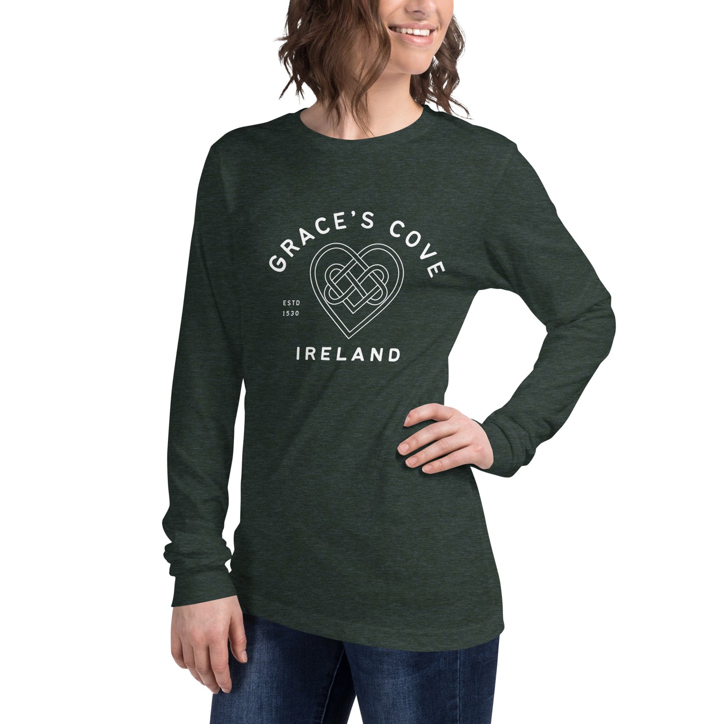 Grace's Cove Heart Unisex Long Sleeve Tee