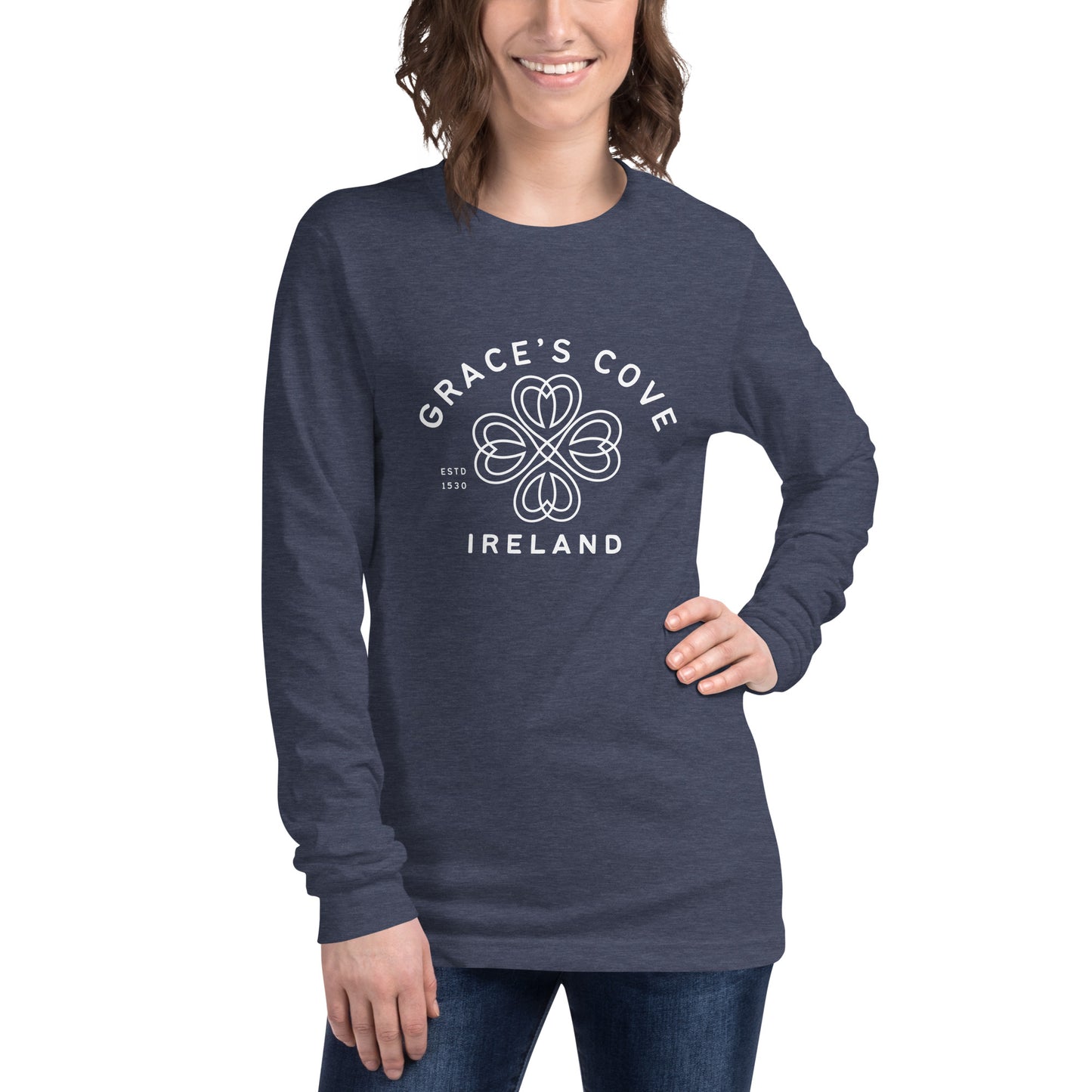 Grace's Cove Shamrock Unisex Long Sleeve Tee