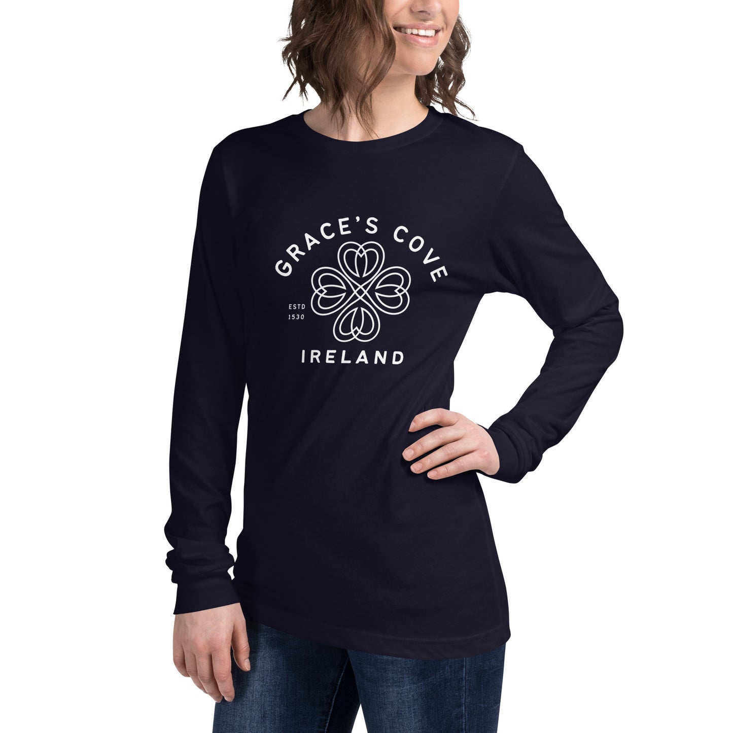 Grace's Cove Shamrock Unisex Long Sleeve Tee