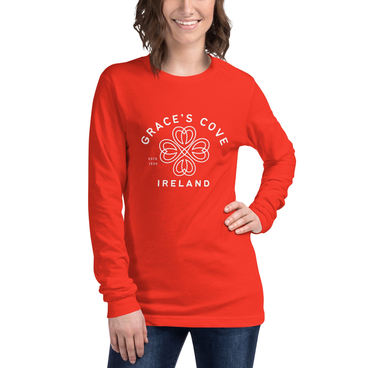 Grace's Cove Shamrock Unisex Long Sleeve Tee