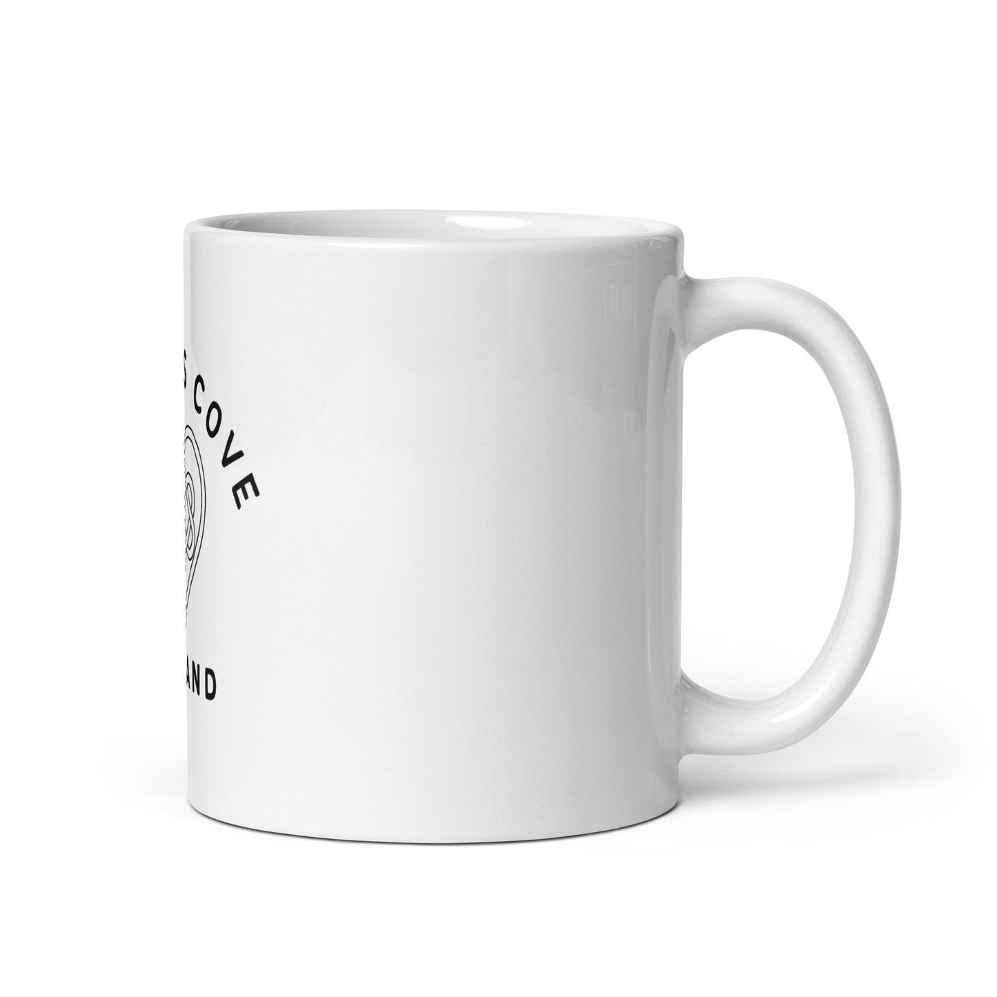 Grace's Cove White glossy mug