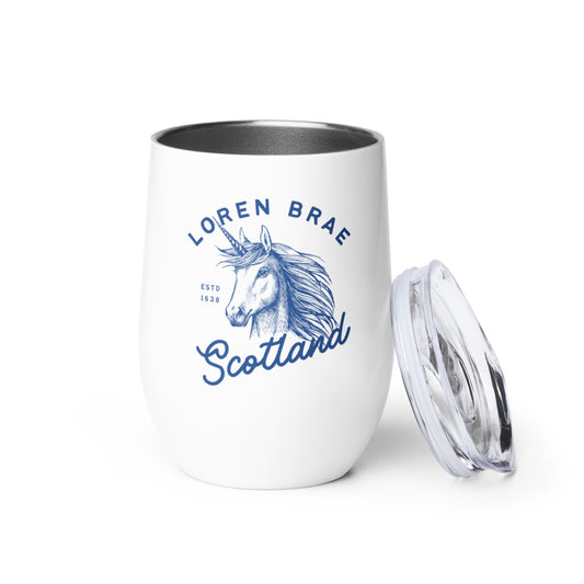 Loren Brae Unicorn Wine tumbler