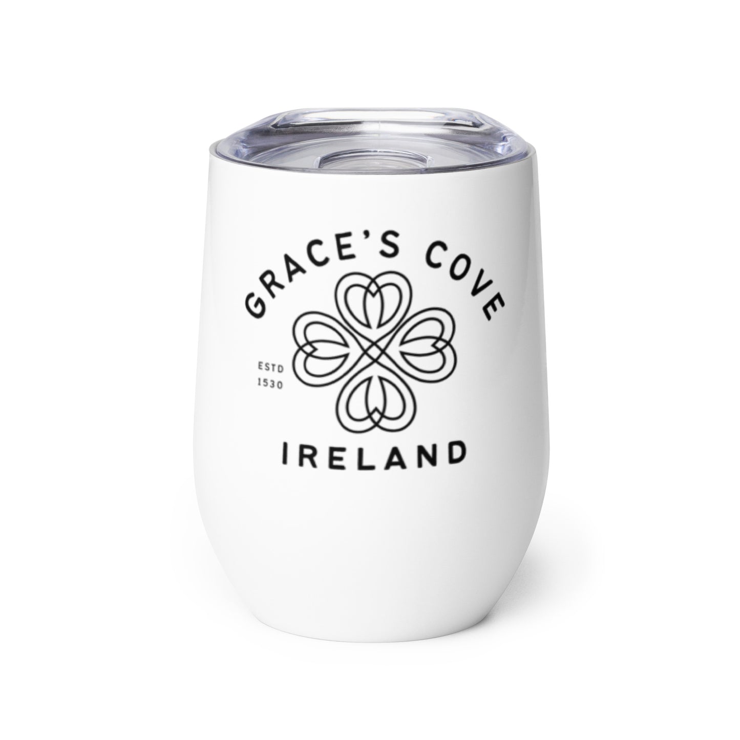 Grace's Cove Shamrock Wine tumbler