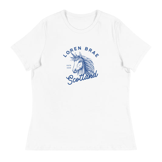 Loren Brae Unicorn Women's Relaxed T-Shirt